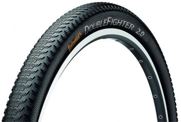 CONTINENTAL Fahrradreifen Double Fighter III 27,5 Zoll | ETRTO: 50-584 | Draht | schwarz | Fahrradm