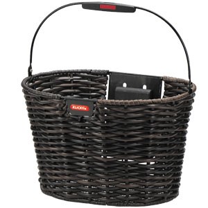 KLICKfix FAHRRAD-LENKERKORB STRUCTURA OVAL SCHWARZ-BRAUN