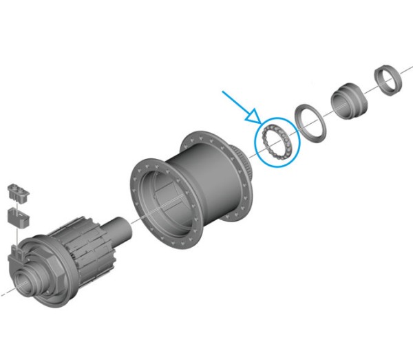 SHIMANO FAHRRADKUGELLAGER KUGELRING DH-UR708-3D